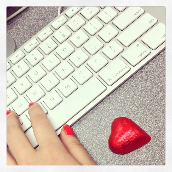 love is a keyboard and writing hand